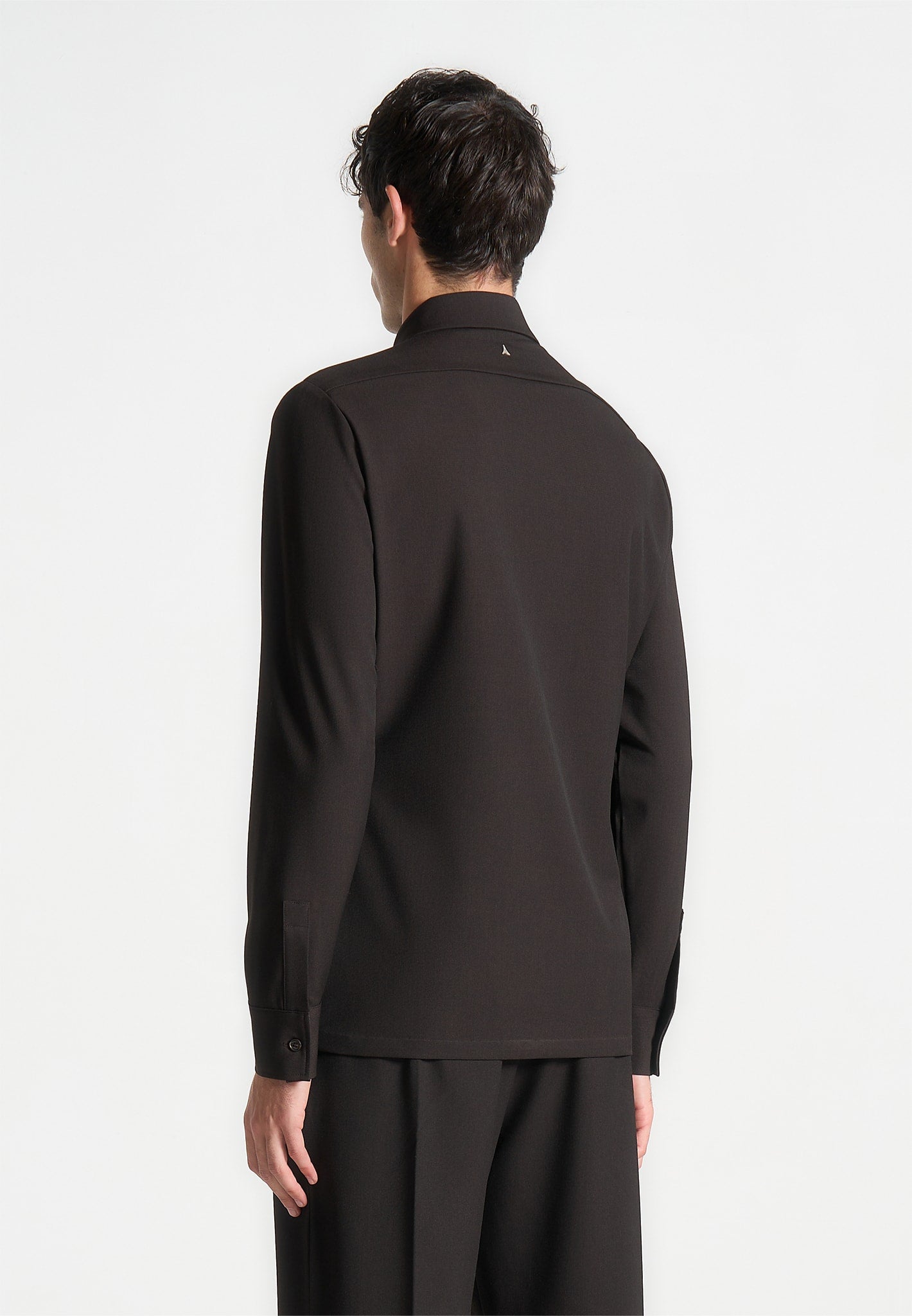 Slim Fit Tailored Stretch Shirt - Brown