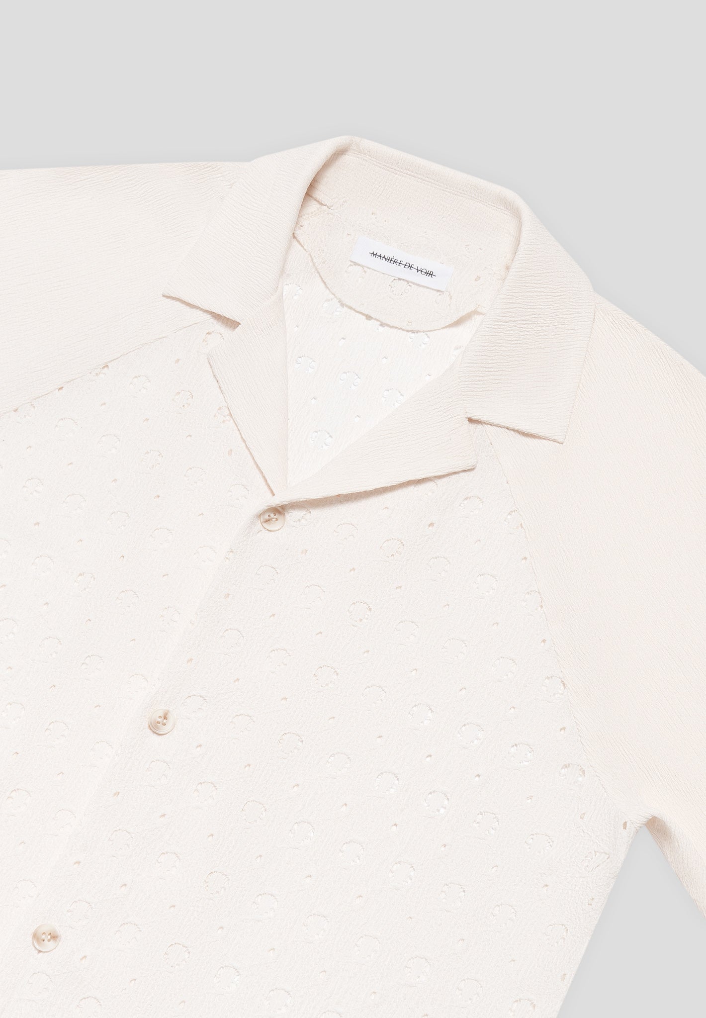 Textured Raglan Shirt - Cream